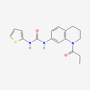 molecular formula C17H19N3O2S B2772281 1-(1-Propionyl-1,2,3,4-tetrahydroquinolin-7-yl)-3-(thiophen-2-yl)urea CAS No. 1203024-46-7