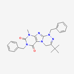 1,7-Dibenzyl-3-tert-butyl-9-methyl-4H-purino[8,7-c][1,2,4]triazine-6,8-dione