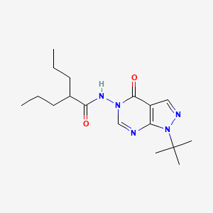 molecular formula C17H27N5O2 B2772285 N-(1-(tert-butyl)-4-oxo-1H-pyrazolo[3,4-d]pyrimidin-5(4H)-yl)-2-propylpentanamide CAS No. 899995-16-5