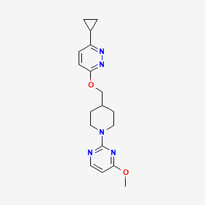 2-[4-[(6-Cyclopropylpyridazin-3-yl)oxymethyl]piperidin-1-yl]-4-methoxypyrimidine