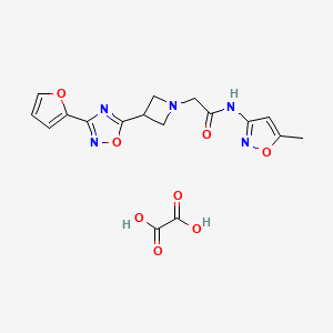 2-(3-(3-(furan-2-yl)-1,2,4-oxadiazol-5-yl)azetidin-1-yl)-N-(5-methylisoxazol-3-yl)acetamide oxalate