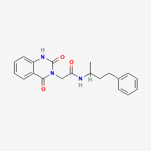 2-(2,4-dioxo-1H-quinazolin-3-yl)-N-(4-phenylbutan-2-yl)acetamide