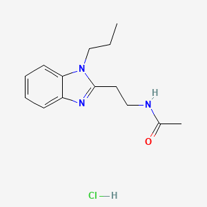 molecular formula C14H20ClN3O B2772296 N-(2-(1-propyl-1H-benzo[d]imidazol-2-yl)ethyl)acetamide hydrochloride CAS No. 1215688-05-3