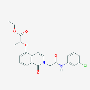Ethyl 2-[2-[2-(3-chloroanilino)-2-oxoethyl]-1-oxoisoquinolin-5-yl]oxypropanoate