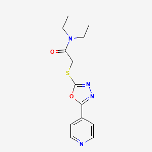 N,N-diethyl-2-[(5-pyridin-4-yl-1,3,4-oxadiazol-2-yl)sulfanyl]acetamide