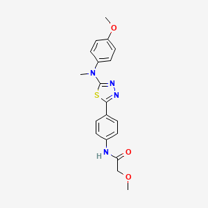 2-methoxy-N-(4-(5-((4-methoxyphenyl)(methyl)amino)-1,3,4-thiadiazol-2-yl)phenyl)acetamide