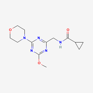 N-((4-methoxy-6-morpholino-1,3,5-triazin-2-yl)methyl)cyclopropanecarboxamide