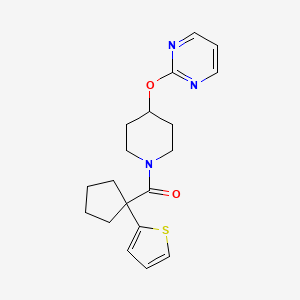 (4-(Pyrimidin-2-yloxy)piperidin-1-yl)(1-(thiophen-2-yl)cyclopentyl)methanone