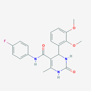 molecular formula C20H20FN3O4 B2772316 4-(2,3-二甲氧基苯基)-N-(4-氟苯基)-6-甲基-2-氧代-1,2,3,4-四氢嘧啶-5-甲酰胺 CAS No. 537679-34-8