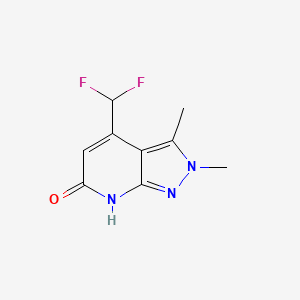 molecular formula C9H9F2N3O B2772319 4-(Difluoromethyl)-2,3-dimethyl-2H-pyrazolo[3,4-b]pyridin-6(7H)-one CAS No. 1018126-28-7