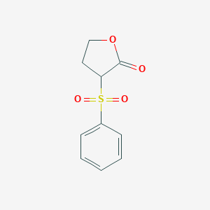 molecular formula C10H10O4S B277232 3-(Benzenesulfonyl)oxolan-2-one 