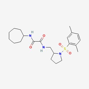 N1-cycloheptyl-N2-((1-((2,5-dimethylphenyl)sulfonyl)pyrrolidin-2-yl)methyl)oxalamide