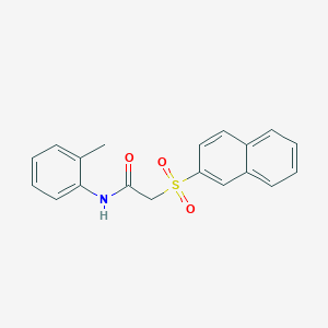 molecular formula C19H17NO3S B277234 N-(2-methylphenyl)-2-(2-naphthylsulfonyl)acetamide 