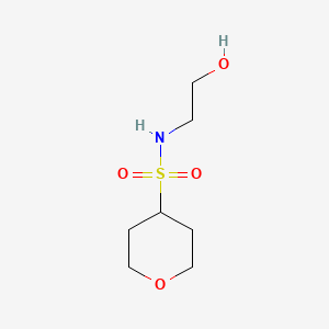 molecular formula C7H15NO4S B2772342 N-(2-hydroxyethyl)oxane-4-sulfonamide CAS No. 1427967-11-0