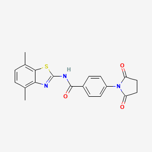 N-(4,7-dimethyl-1,3-benzothiazol-2-yl)-4-(2,5-dioxo-1-pyrrolidinyl)benzamide
