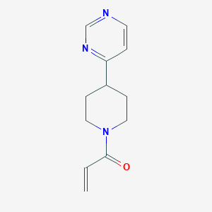 molecular formula C12H15N3O B2772363 1-(4-Pyrimidin-4-ylpiperidin-1-yl)prop-2-en-1-one CAS No. 2196016-59-6