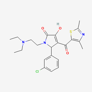 5-(3-chlorophenyl)-1-(2-(diethylamino)ethyl)-4-(2,4-dimethylthiazole-5-carbonyl)-3-hydroxy-1H-pyrrol-2(5H)-one