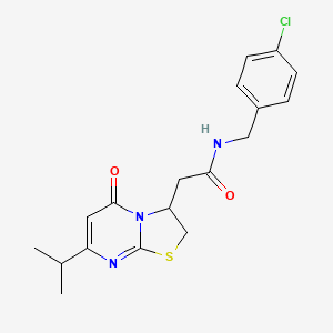 N-(4-chlorobenzyl)-2-(7-isopropyl-5-oxo-3,5-dihydro-2H-thiazolo[3,2-a]pyrimidin-3-yl)acetamide