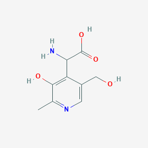 2-Amino-2-[3-hydroxy-5-(hydroxymethyl)-2-methylpyridin-4-yl]acetic acid