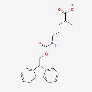 molecular formula C21H23NO4 B2772375 5-([(9H-Fluoren-9-ylmethoxy)carbonyl]amino)-2-methylpentanoic acid CAS No. 1564728-61-5