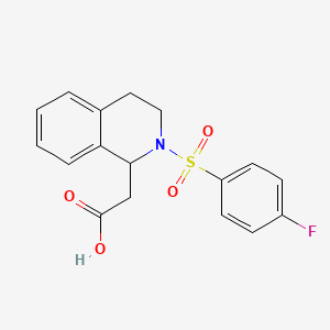 molecular formula C17H16FNO4S B2772377 2-[2-(4-Fluorobenzenesulfonyl)-1,2,3,4-tetrahydroisoquinolin-1-yl]acetic acid CAS No. 329269-71-8