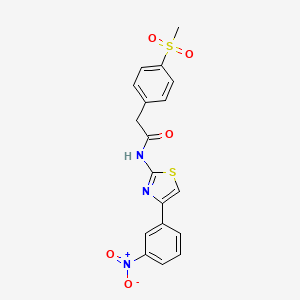 2-(4-(methylsulfonyl)phenyl)-N-(4-(3-nitrophenyl)thiazol-2-yl)acetamide