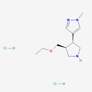 4-[(3R,4S)-4-(Ethoxymethyl)pyrrolidin-3-yl]-1-methylpyrazole;dihydrochloride