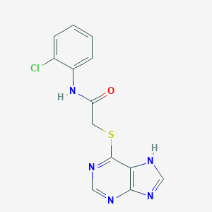 molecular formula C13H10ClN5OS B277239 N-(2-chlorophenyl)-2-(9H-purin-6-ylsulfanyl)acetamide 