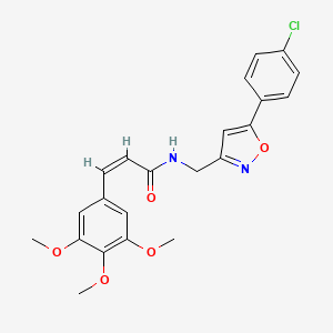 (Z)-N-((5-(4-chlorophenyl)isoxazol-3-yl)methyl)-3-(3,4,5-trimethoxyphenyl)acrylamide