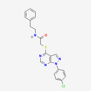 2-((1-(4-chlorophenyl)-1H-pyrazolo[3,4-d]pyrimidin-4-yl)thio)-N-phenethylacetamide