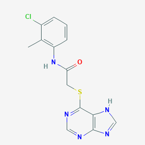 molecular formula C14H12ClN5OS B277240 N-(3-chloro-2-methylphenyl)-2-(9H-purin-6-ylsulfanyl)acetamide 