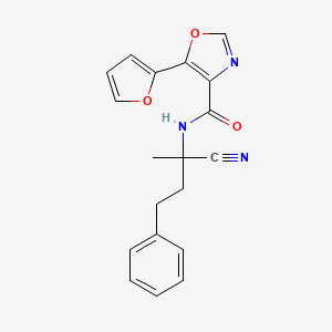 N-(1-cyano-1-methyl-3-phenylpropyl)-5-(furan-2-yl)-1,3-oxazole-4-carboxamide