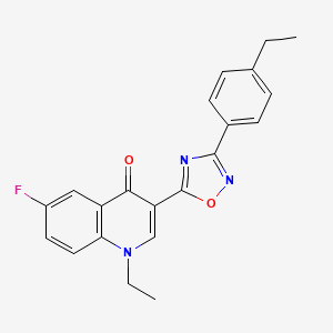 1-ethyl-3-[3-(4-ethylphenyl)-1,2,4-oxadiazol-5-yl]-6-fluoroquinolin-4(1H)-one