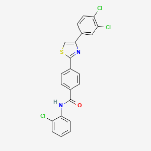 N-(2-chlorophenyl)-4-[4-(3,4-dichlorophenyl)-1,3-thiazol-2-yl]benzamide