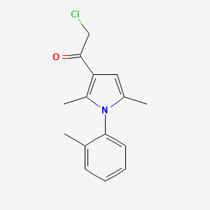 molecular formula C15H16ClNO B2772427 2-氯-1-[2,5-二甲基-1-(2-甲基苯基)-1H-吡咯-3-基]乙酮 CAS No. 923743-10-6