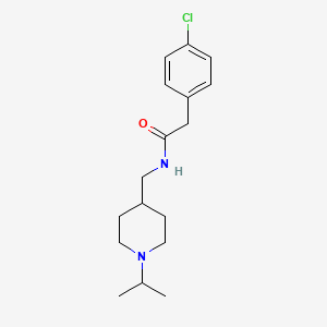 2-(4-chlorophenyl)-N-((1-isopropylpiperidin-4-yl)methyl)acetamide