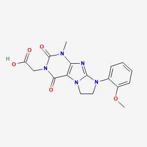 2-[6-(2-Methoxyphenyl)-4-methyl-1,3-dioxo-7,8-dihydropurino[7,8-a]imidazol-2-yl]acetic acid
