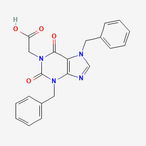 molecular formula C21H18N4O4 B2772436 2-(3,7-dibenzyl-2,6-dioxo-2,3,6,7-tetrahydro-1H-purin-1-yl)acetic acid CAS No. 721407-67-6