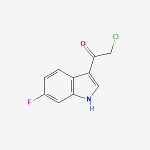 molecular formula C10H7ClFNO B2772437 2-氯-1-(6-氟-1H-吲哚-3-基)-乙酮 CAS No. 883546-72-3