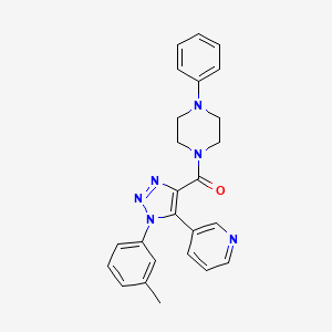 molecular formula C25H24N6O B2772449 (4-phenylpiperazin-1-yl)(5-(pyridin-3-yl)-1-(m-tolyl)-1H-1,2,3-triazol-4-yl)methanone CAS No. 1251690-10-4