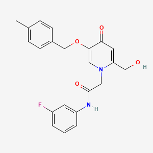 N-(3-fluorophenyl)-2-(2-(hydroxymethyl)-5-((4-methylbenzyl)oxy)-4-oxopyridin-1(4H)-yl)acetamide