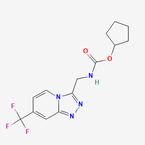 Cyclopentyl ((7-(trifluoromethyl)-[1,2,4]triazolo[4,3-a]pyridin-3-yl)methyl)carbamate