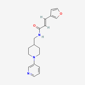 (E)-3-(furan-3-yl)-N-((1-(pyridin-3-yl)piperidin-4-yl)methyl)acrylamide