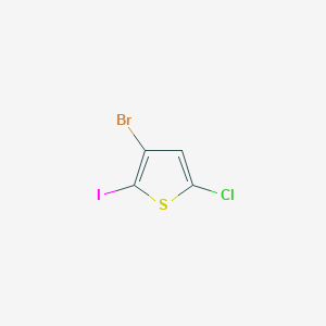 molecular formula C4HBrClIS B2772466 3-Bromo-5-chloro-2-iodothiophene CAS No. 2567495-54-7