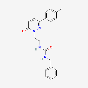 molecular formula C21H22N4O2 B2772467 1-benzyl-3-(2-(6-oxo-3-(p-tolyl)pyridazin-1(6H)-yl)ethyl)urea CAS No. 1021081-91-3