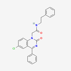2-(6-chloro-2-oxo-4-phenylquinazolin-1(2H)-yl)-N-phenethylacetamide