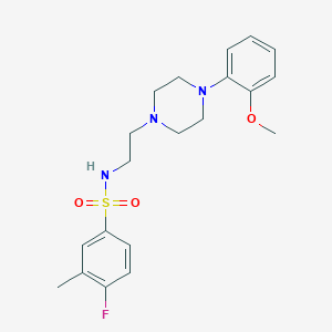 molecular formula C20H26FN3O3S B2772479 4-fluoro-N-(2-(4-(2-methoxyphenyl)piperazin-1-yl)ethyl)-3-methylbenzenesulfonamide CAS No. 1049365-05-0