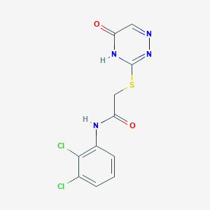 molecular formula C11H8Cl2N4O2S B2772481 N-(2,3-dichlorophenyl)-2-(5-oxo(4H-1,2,4-triazin-3-ylthio))acetamide CAS No. 857491-63-5