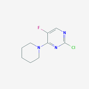 molecular formula C9H11ClFN3 B2772482 2-Chloro-5-fluoro-4-piperidin-1-ylpyrimidine CAS No. 40423-82-3