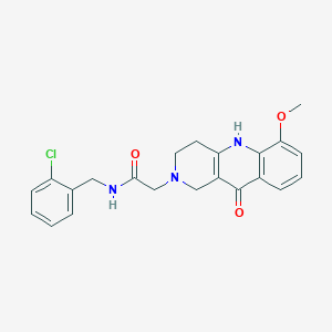 molecular formula C22H22ClN3O3 B2772487 N-(2-氯苄基)-2-(6-甲氧基-10-氧代-3,4-二氢苯并[b][1,6]萘啉-2(1H,5H,10H)-基)乙酰胺 CAS No. 1251547-36-0